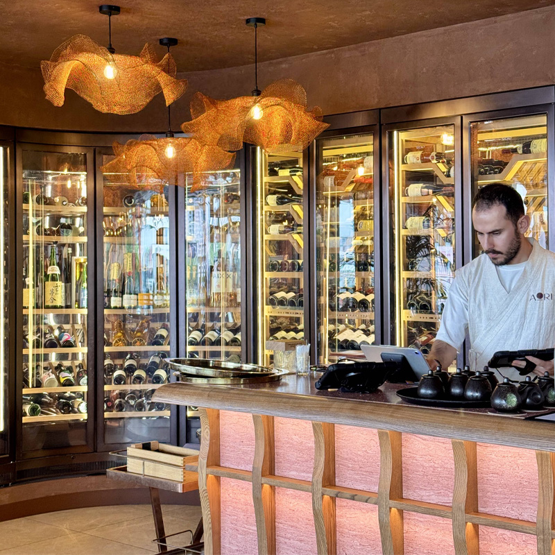 Australian Aori dining custom wine cabinet
