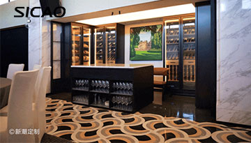 SICAO top customization | Golf club’s Cigarette and Wine Cabinet, taste the extraordinary cellar art