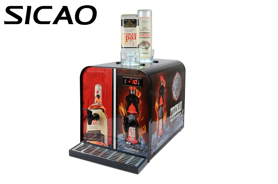 2bottles+2taps liquor chiller dispenser/liquor shot machine