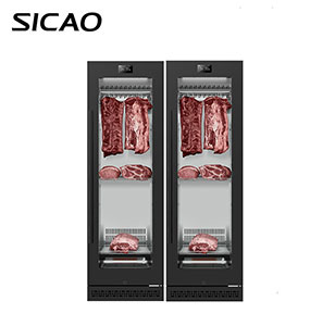 SICAO Double 760L large Smart Dri Dry Ager Fridge Deep Freezer Aged Aging Refrigerator Hanging Beef Meat kichen Cabinet machine